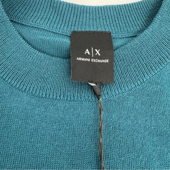 NWT Armani Exchange Wool Blend Pullover Sweater Men’s Size M Blue/White $110 - Picture 5 of 15
